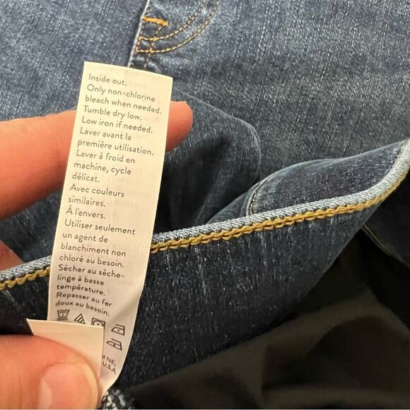 Copied - New Spanx distressed denim leggings blue medium was Women’s size XS - Picture 7 of 8